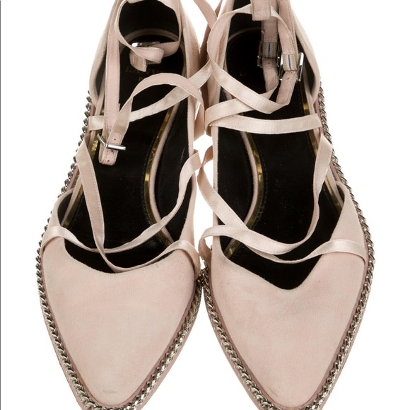 LANVIN Suede Chain Link Accents Espadrilles - Picture 3 of 5